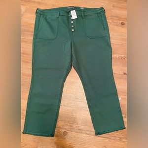 Green Torrid Button Fly straight leg pants